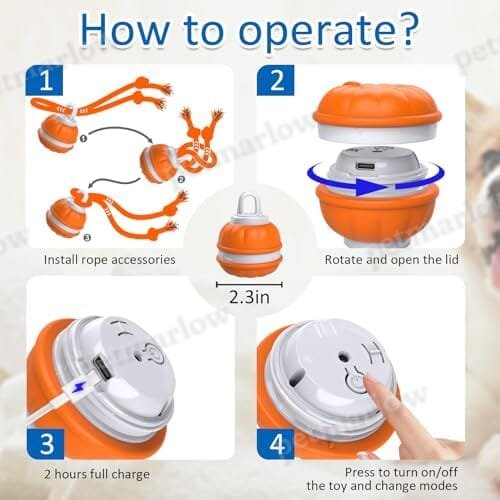 Motion Activated Dog Ball Automatic Rolling Ball Toys for Puppy – view 6