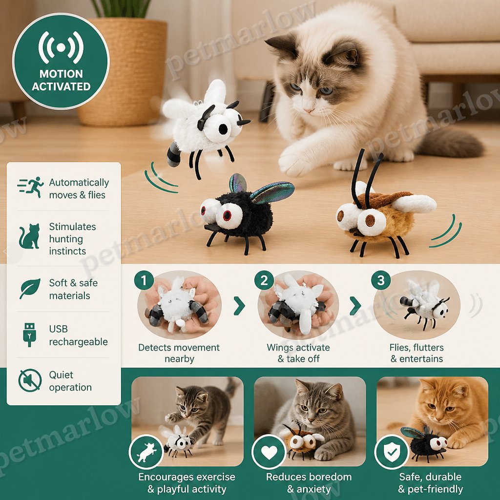 Motion-Activated Flying Insect Cat Toy – view 6