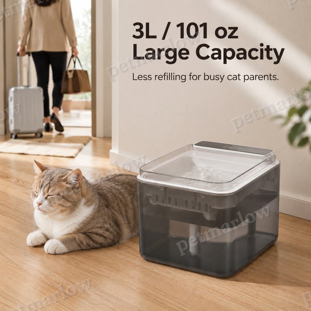 Motion-Sensing Auto-Lid 3L Rechargeable Cat Water Fountain – view 3