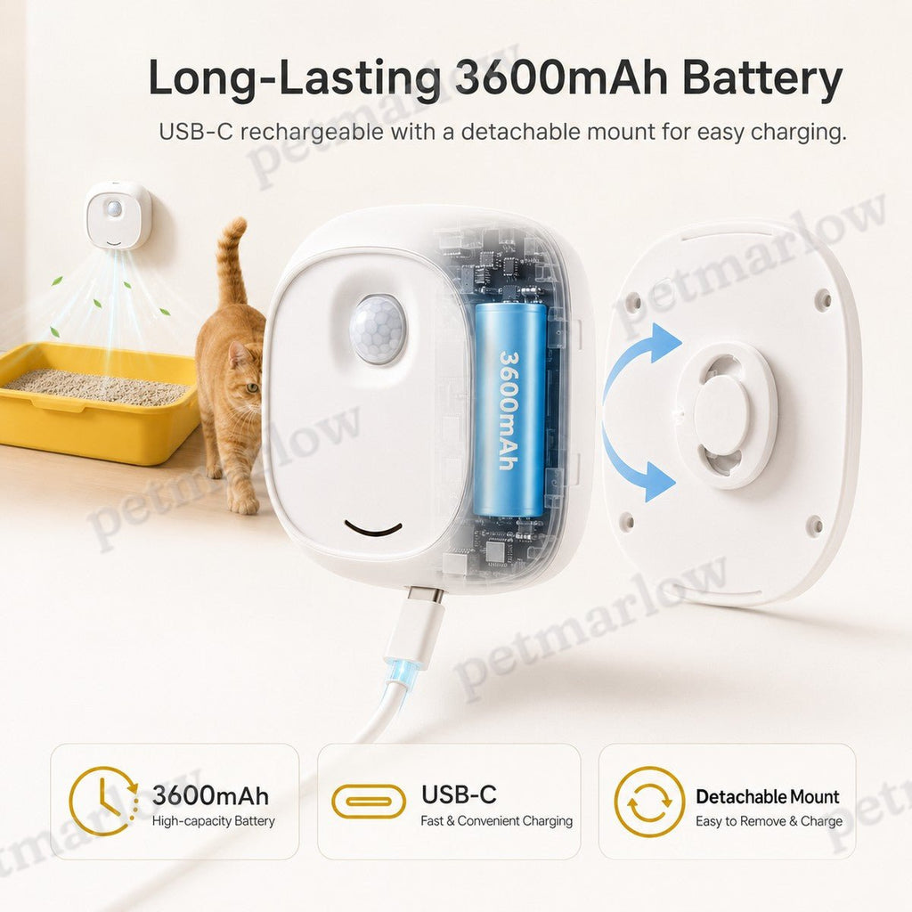 Motion-Sensing USB-C Rechargeable Litter Box Deodorizer – view 6