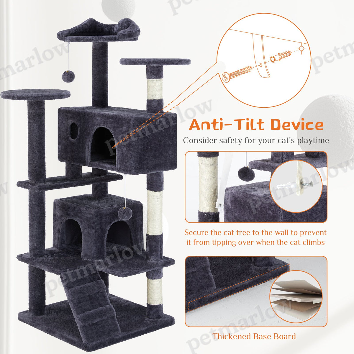 Multi Functional Cat Treehouse Cat Climbing Frame – view 6