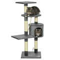 Multi-Level Cat Tree for Indoor Cats with Condo and Toys – Dark Grey