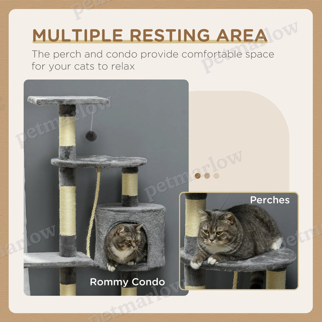 Multi-Level Cat Tree for Indoor Cats with Condo and Toys – view 5
