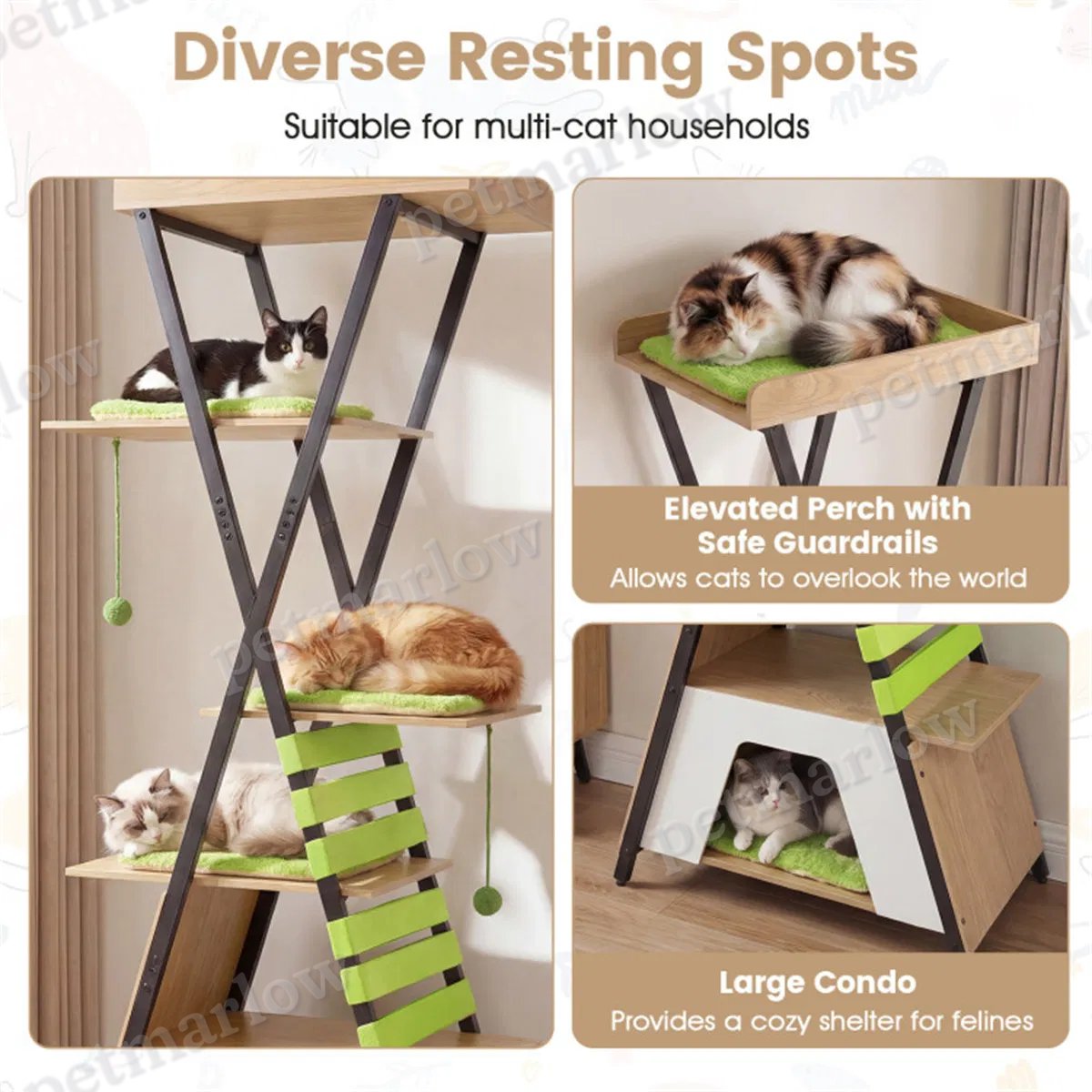Multi-Level Cat Tree with Condo & Perch for Climbing – view 6