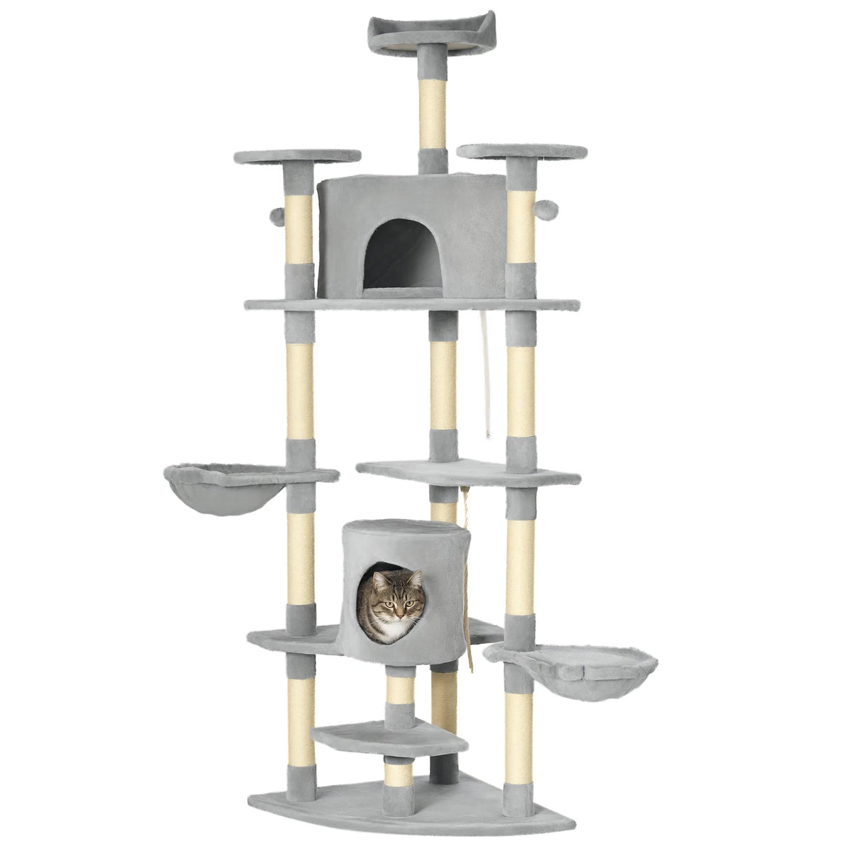 Multi-Level Cat Tree with Condos and Hammocks