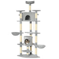 Multi-Level Cat Tree with Condos and Hammocks – Dark Grey