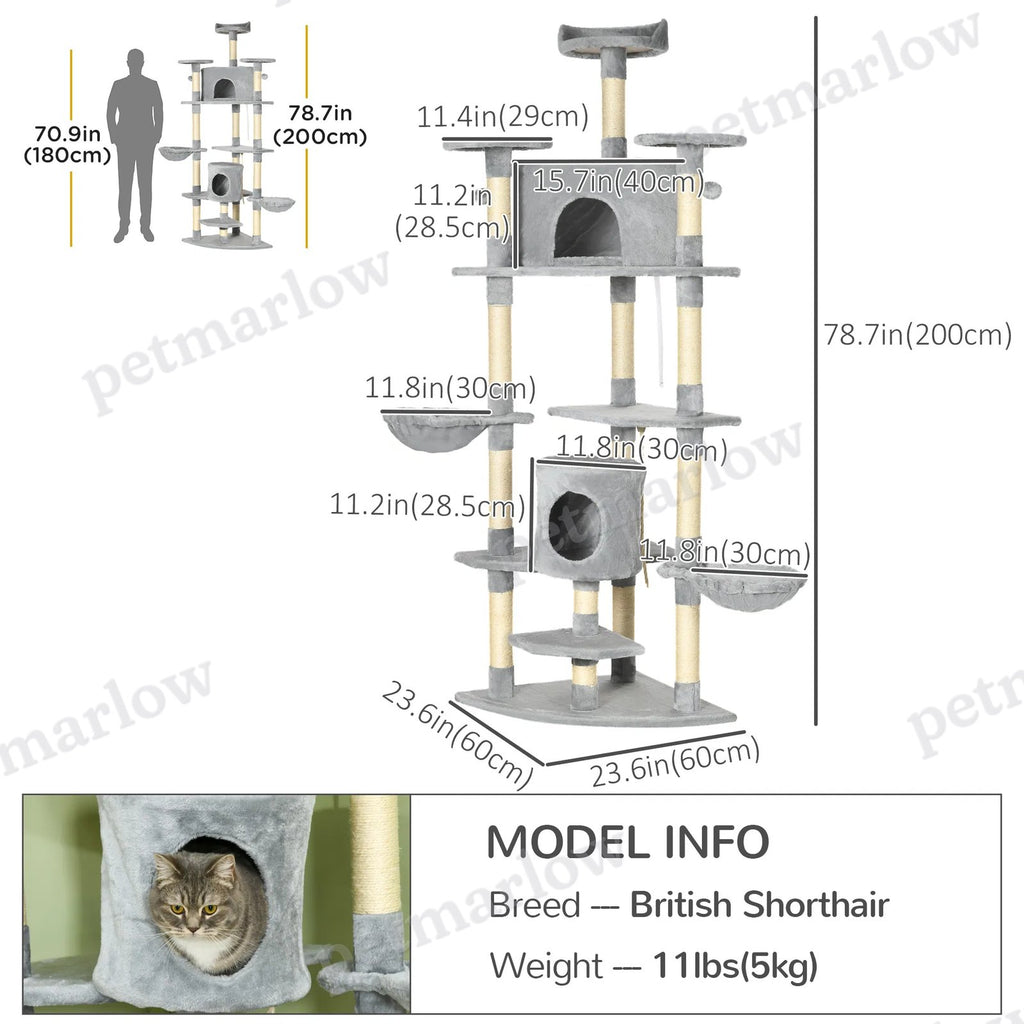 Multi-Level Cat Tree with Condos and Hammocks – view 4