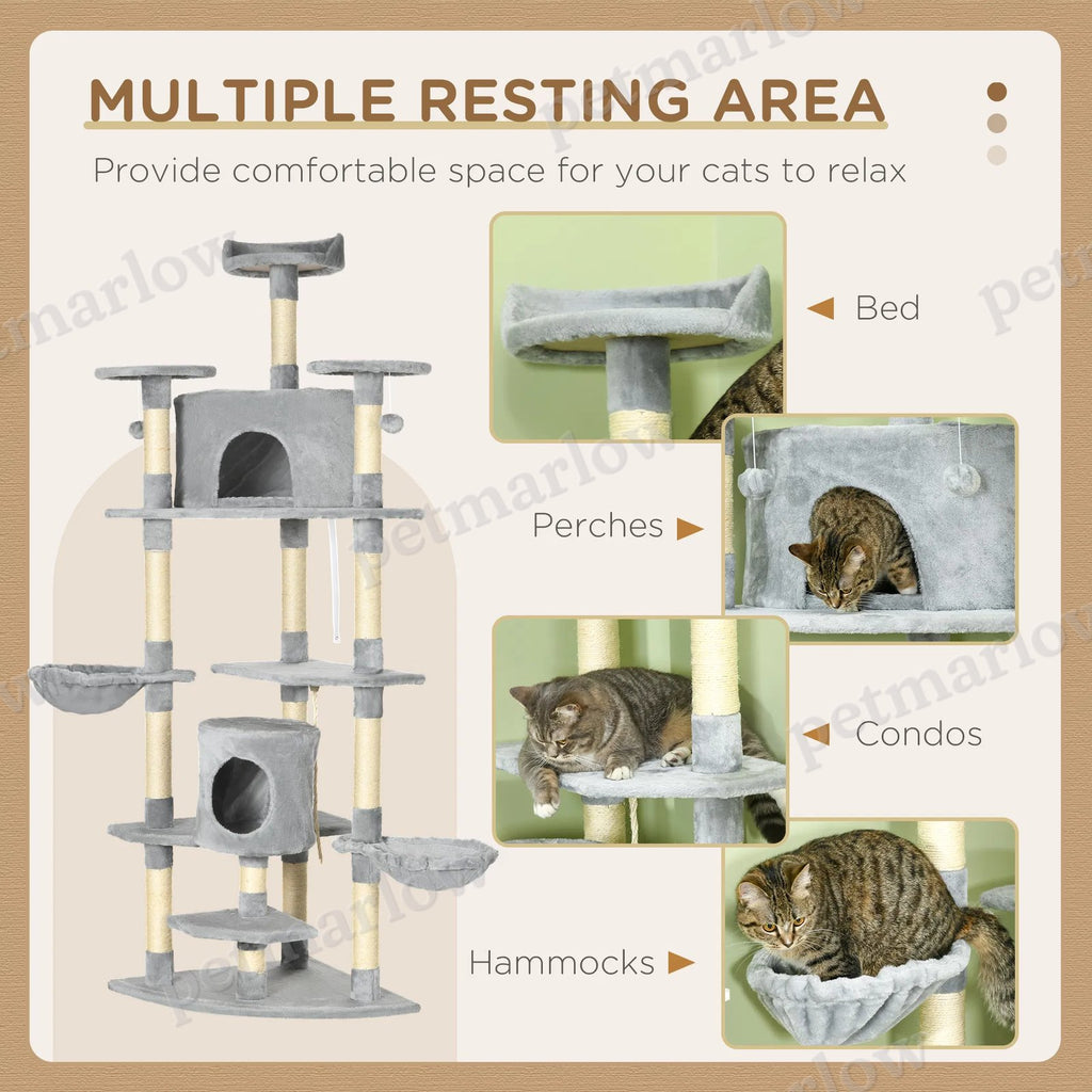 Multi-Level Cat Tree with Condos and Hammocks – view 5