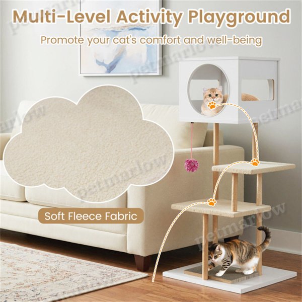 Multi-Level Cat Tree With Scratching Pads and Condo – view 2