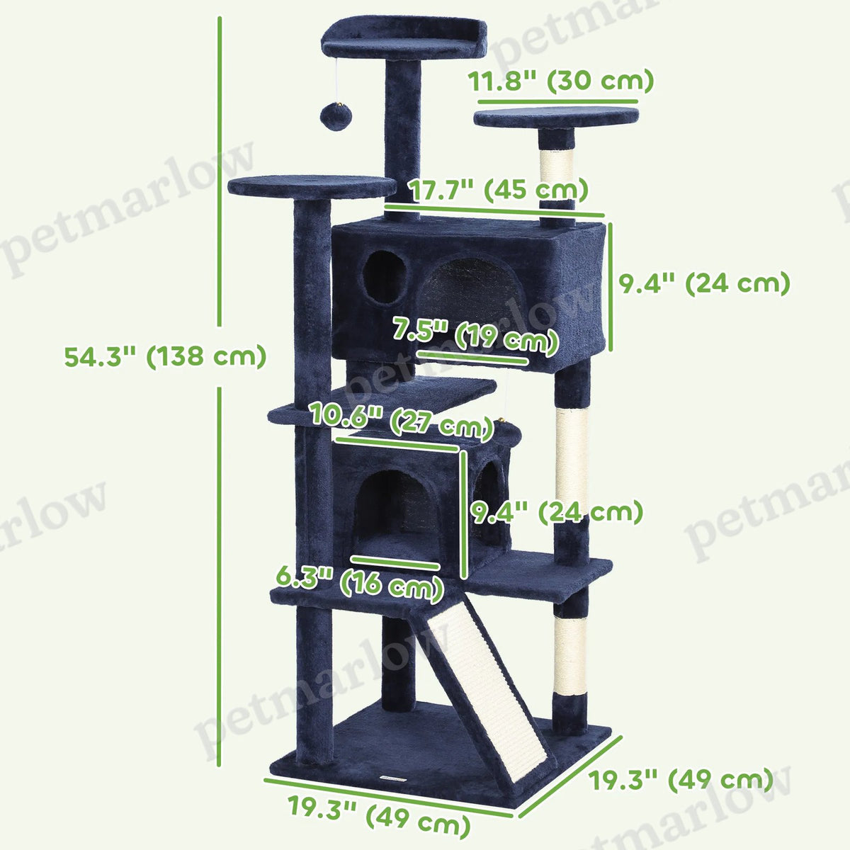 Multi-Level Cat Tree with Scratching Posts and Condos – view 5