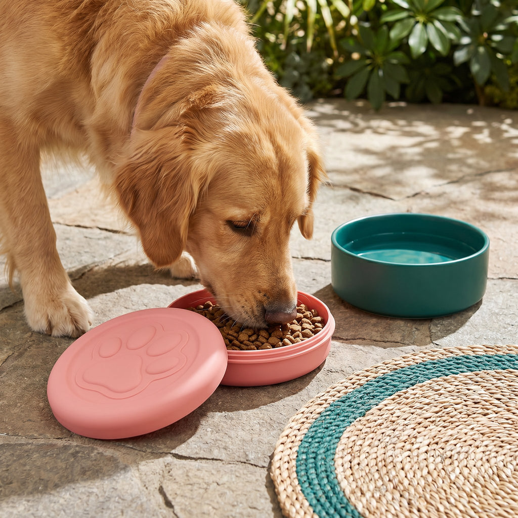 Multifunctional Pet Food Container – Portable 2-in-1 Food & Water Bowl for On-the-Go – Powder