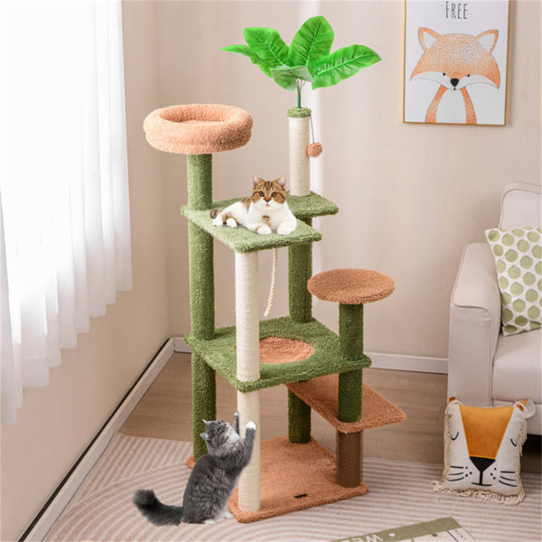 Multilevel Cat Tree with Perch and Napping Bed