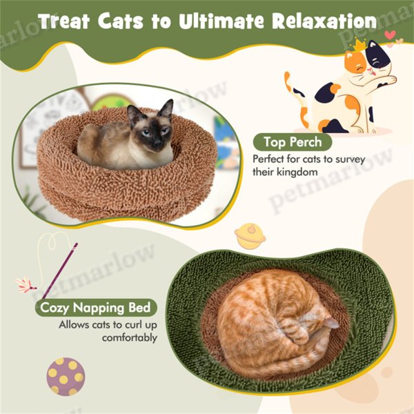 Multilevel Cat Tree with Perch and Napping Bed – view 2