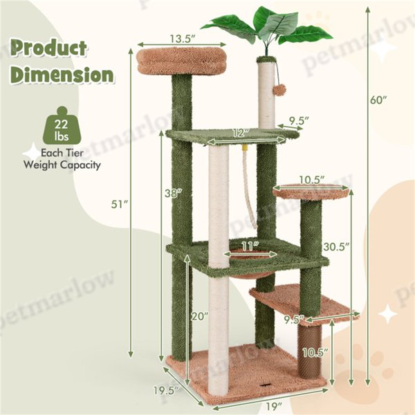 Multilevel Cat Tree with Perch and Napping Bed – view 5