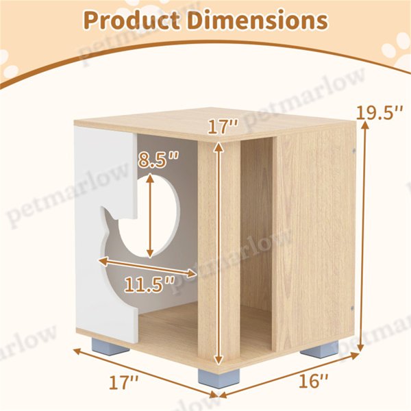 Multipurpose Wooden Cat House Nightstand – view 5
