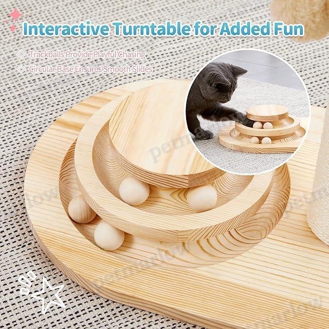 Mushroom Cat Scratching Post with Interactive Toy – view 4