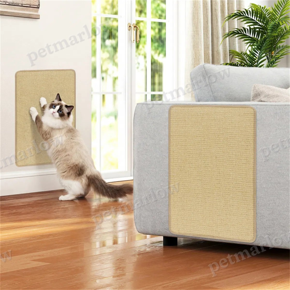 Natural Cat Scratching Mats Set for Furniture Protection – view 5