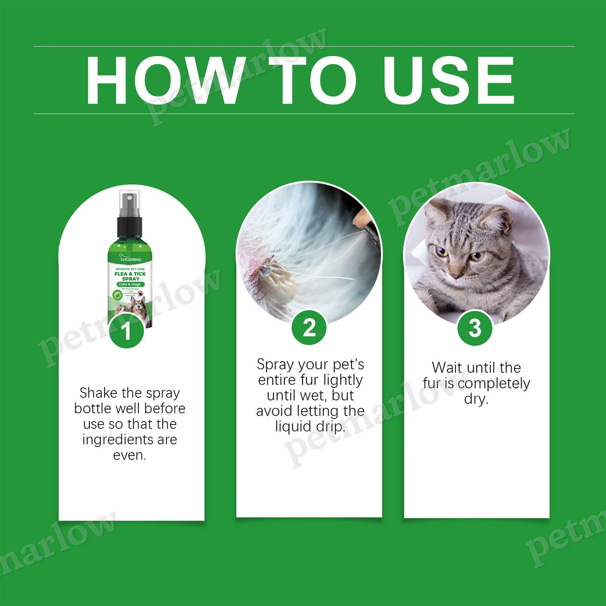 Natural Flea & Tick Spray for Dogs and Cats 100ml – view 6