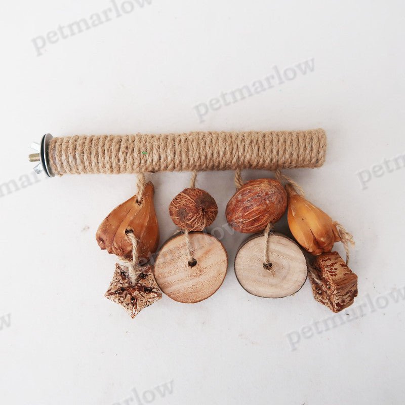 Natural Hemp Rope Hanging Parrot Toy For Colorful Bird Accessories – view 4