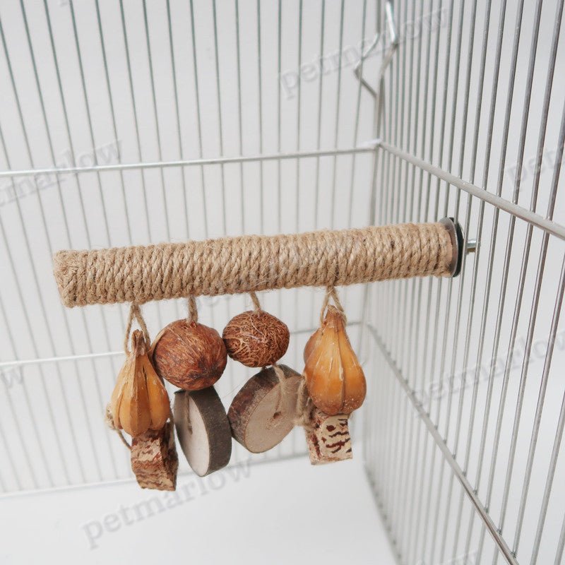 Natural Hemp Rope Hanging Parrot Toy For Colorful Bird Accessories – view 6