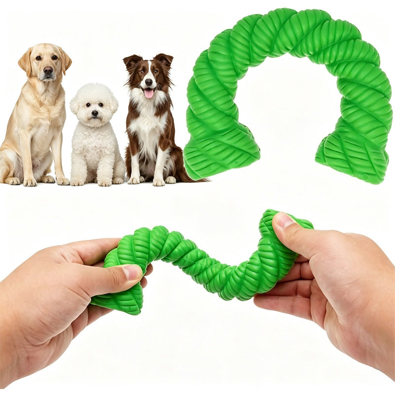 Natural Rubber Horseshoe Chew Toy for Dogs