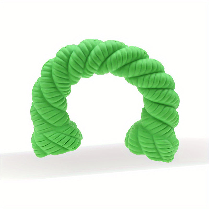 Natural Rubber Horseshoe Chew Toy for Dogs – Green