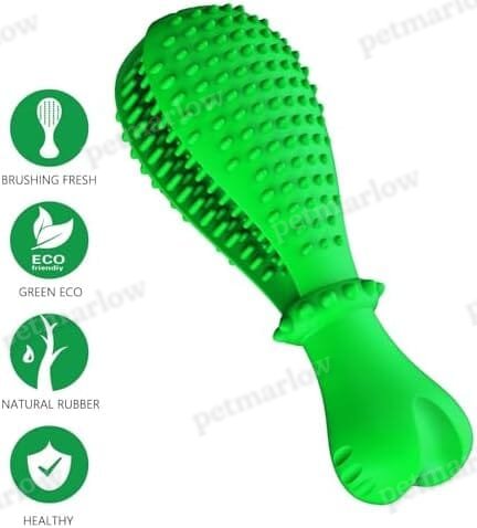 Natural Rubber Tough Hard Dog Interactive Toys Toothbrush for Training and Dental Care – view 5