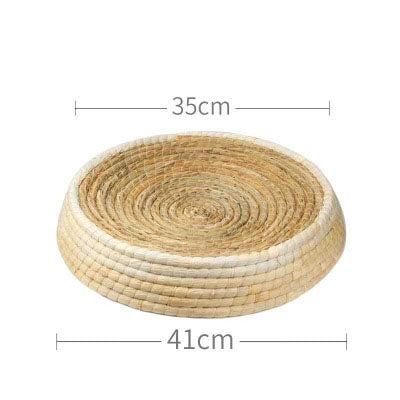 Natural Straw Cat Bed – 35cm
