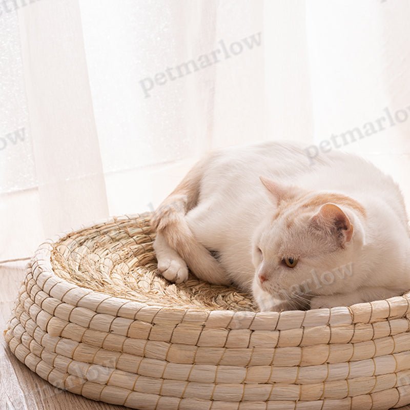 Natural Straw Cat Bed – view 5
