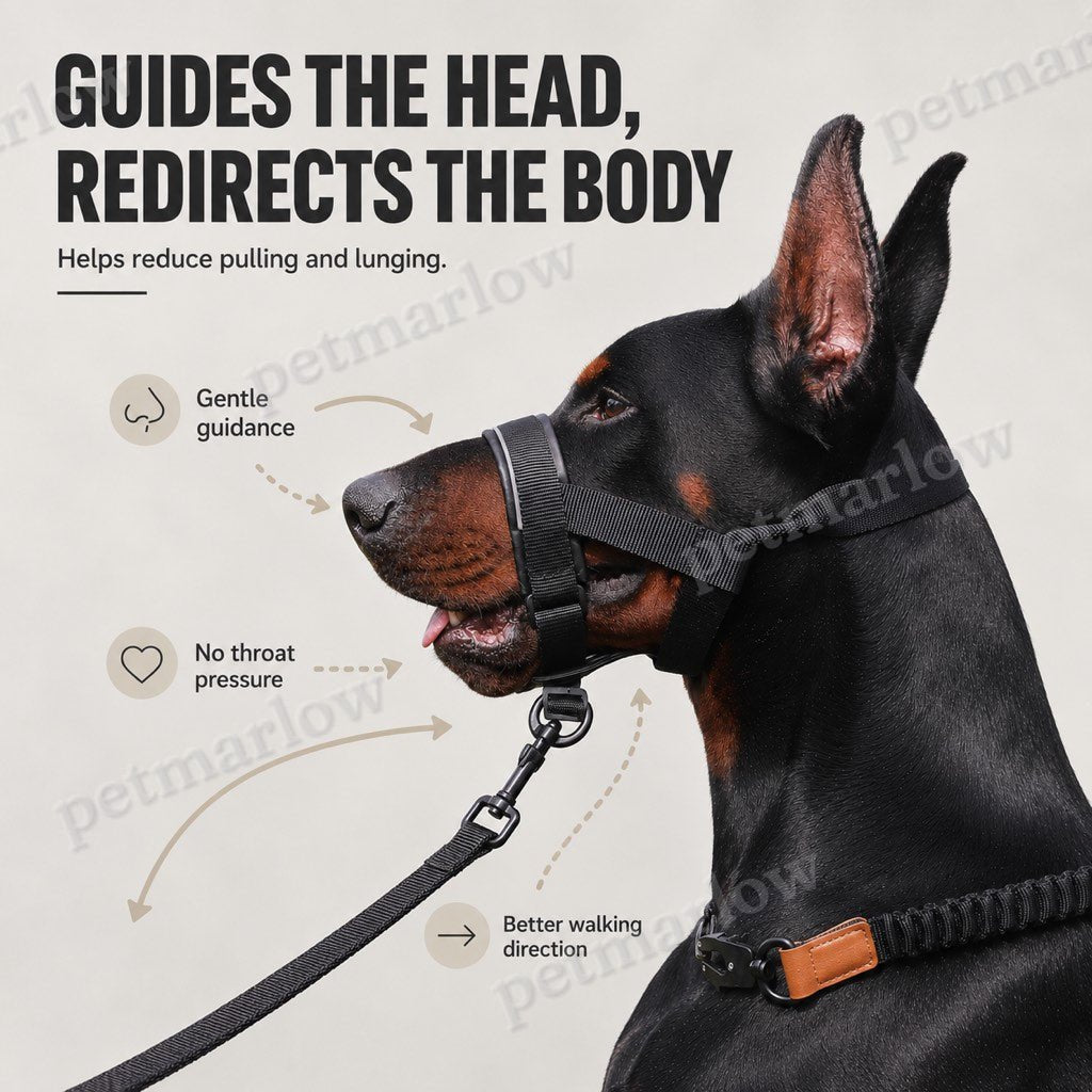 No-Pull Padded Adjustable Dog Head Halter – view 5