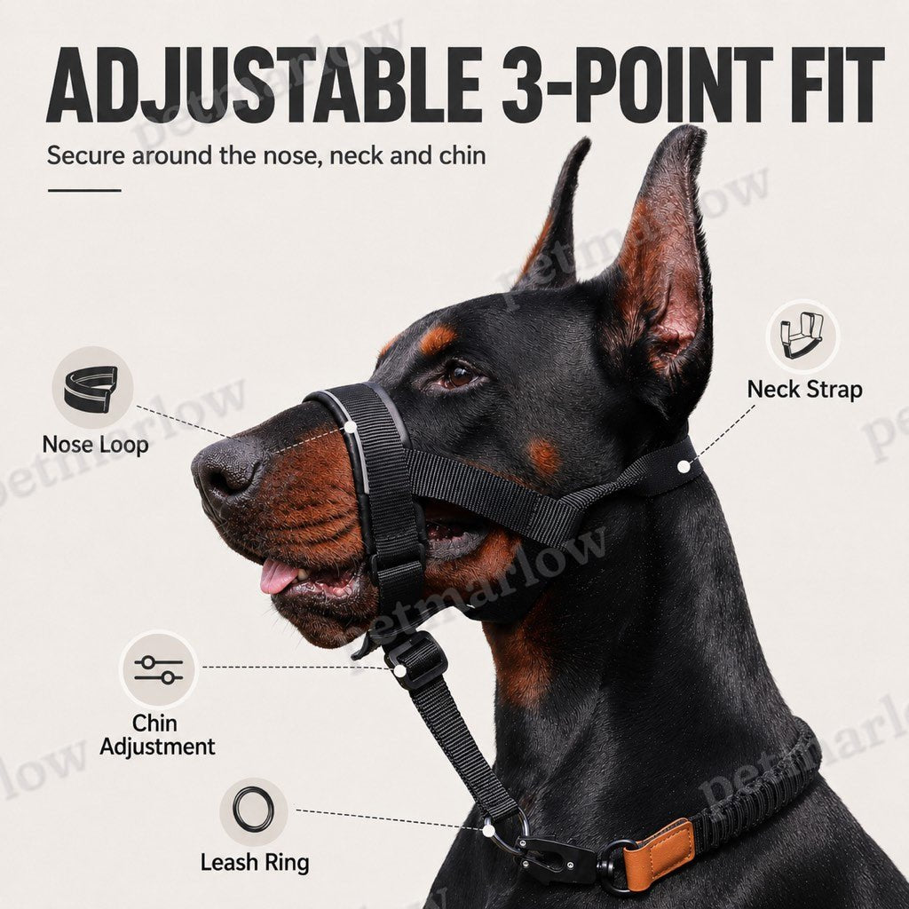 No-Pull Padded Adjustable Dog Head Halter – view 6