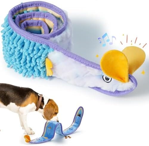 No Stuffing Eel Crinkle Dog Squeaky Toys