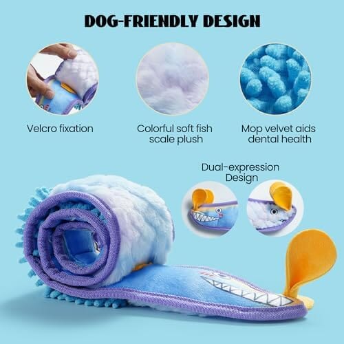 No Stuffing Eel Crinkle Dog Squeaky Toys – view 7
