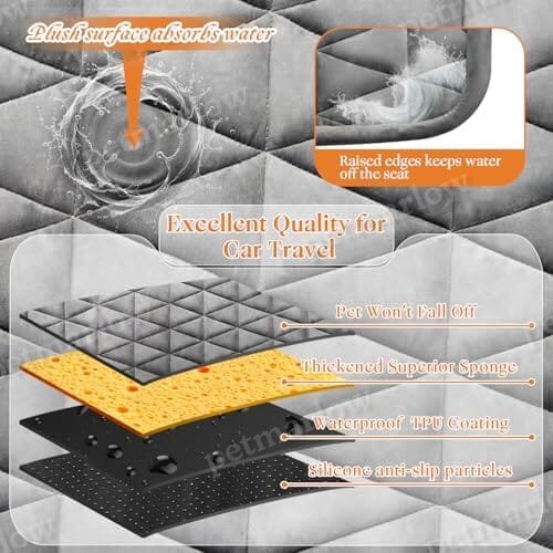 Non-Slip Dog Bed for Car Back Seat Cover – view 6