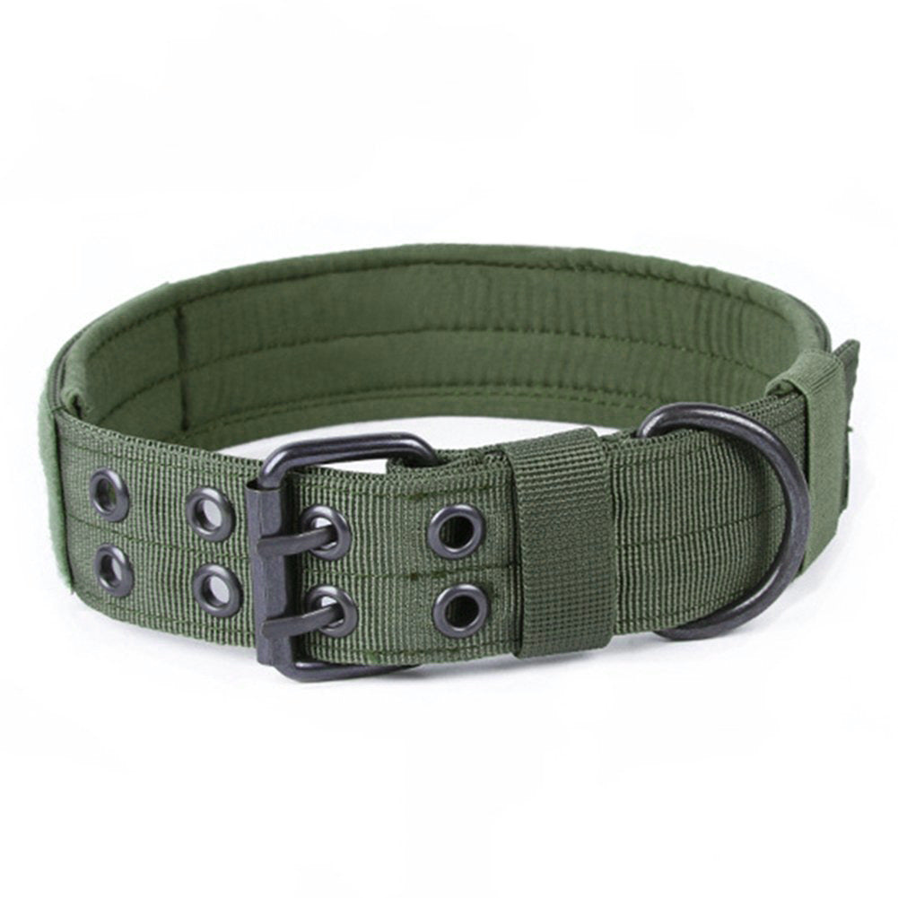 Nylon Anti-grind Dog Leash Collar – Green / M