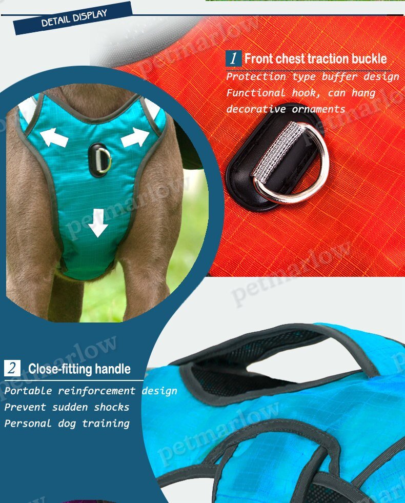 Nylon Large Dog Animal Backpack Harness Vest – view 5