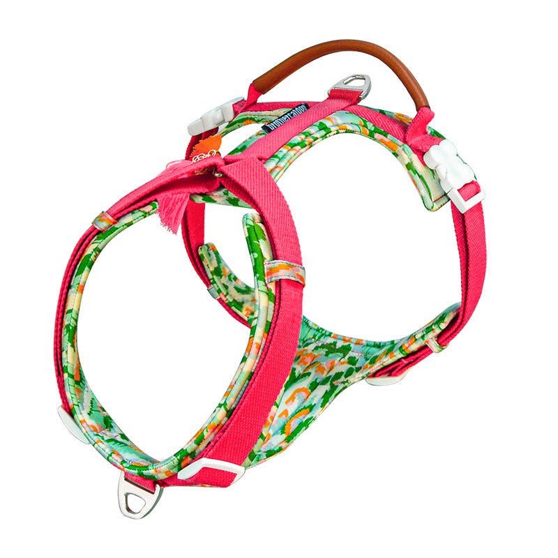 Nylon Large Dog Harness Lead Walking Set Pet Product Supplies Walk Bag – Style1-Dog Harness / S: Chest range 43-56 cm