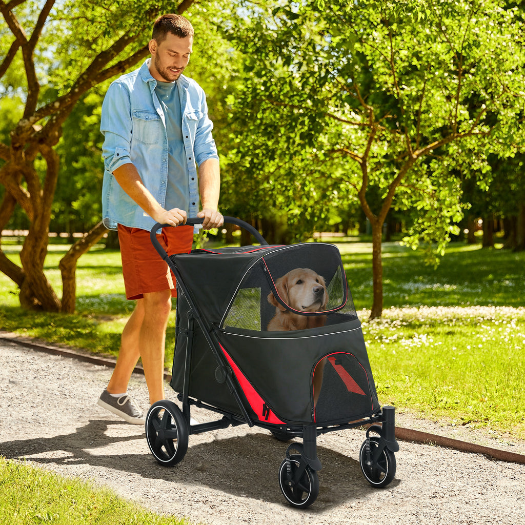 One-Click Foldable Dog Stroller for M, L Dogs