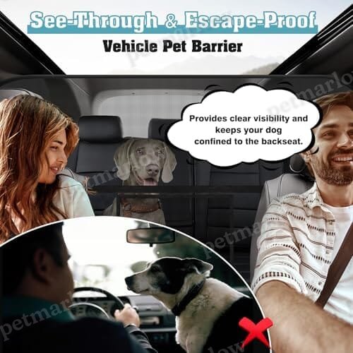 One-Piece Escape-Proof Back Seat Mesh Dog Car Net Barrier Black – view 5