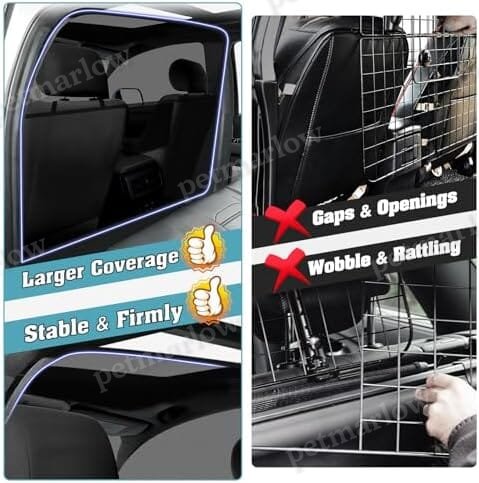 One-Piece Escape-Proof Back Seat Mesh Dog Car Net Barrier Black – view 6