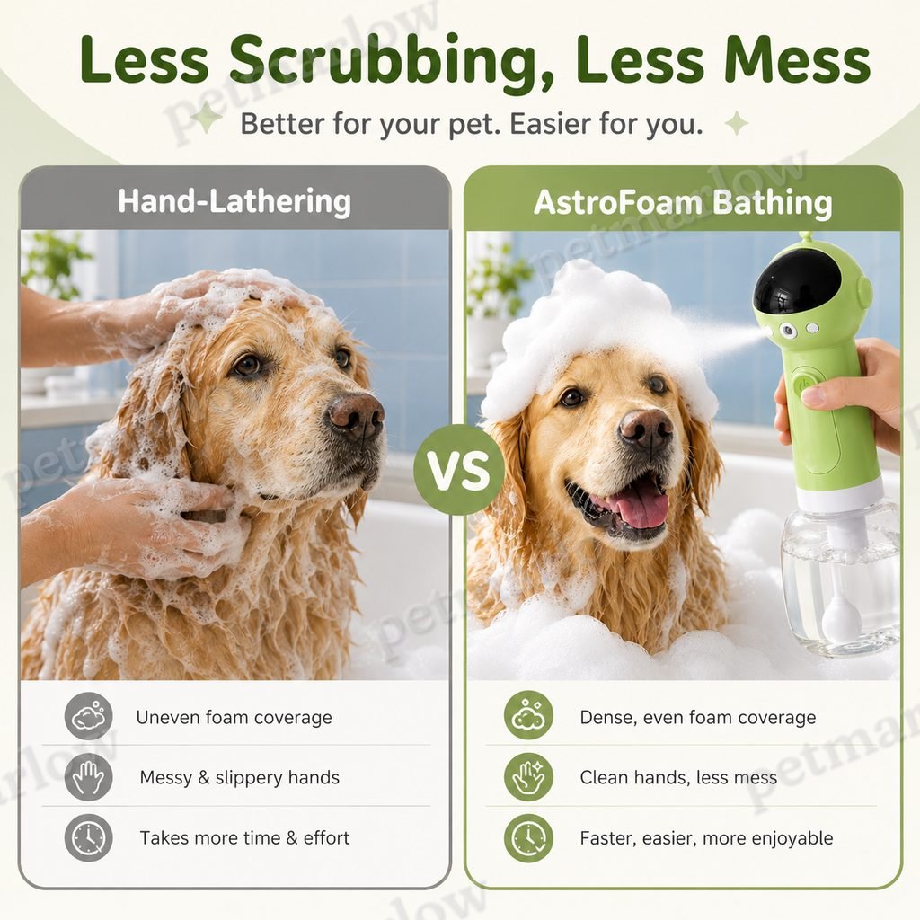 One-Press Dense Foam & Magnetic Rechargeable Dog Shampoo Foamer – view 4