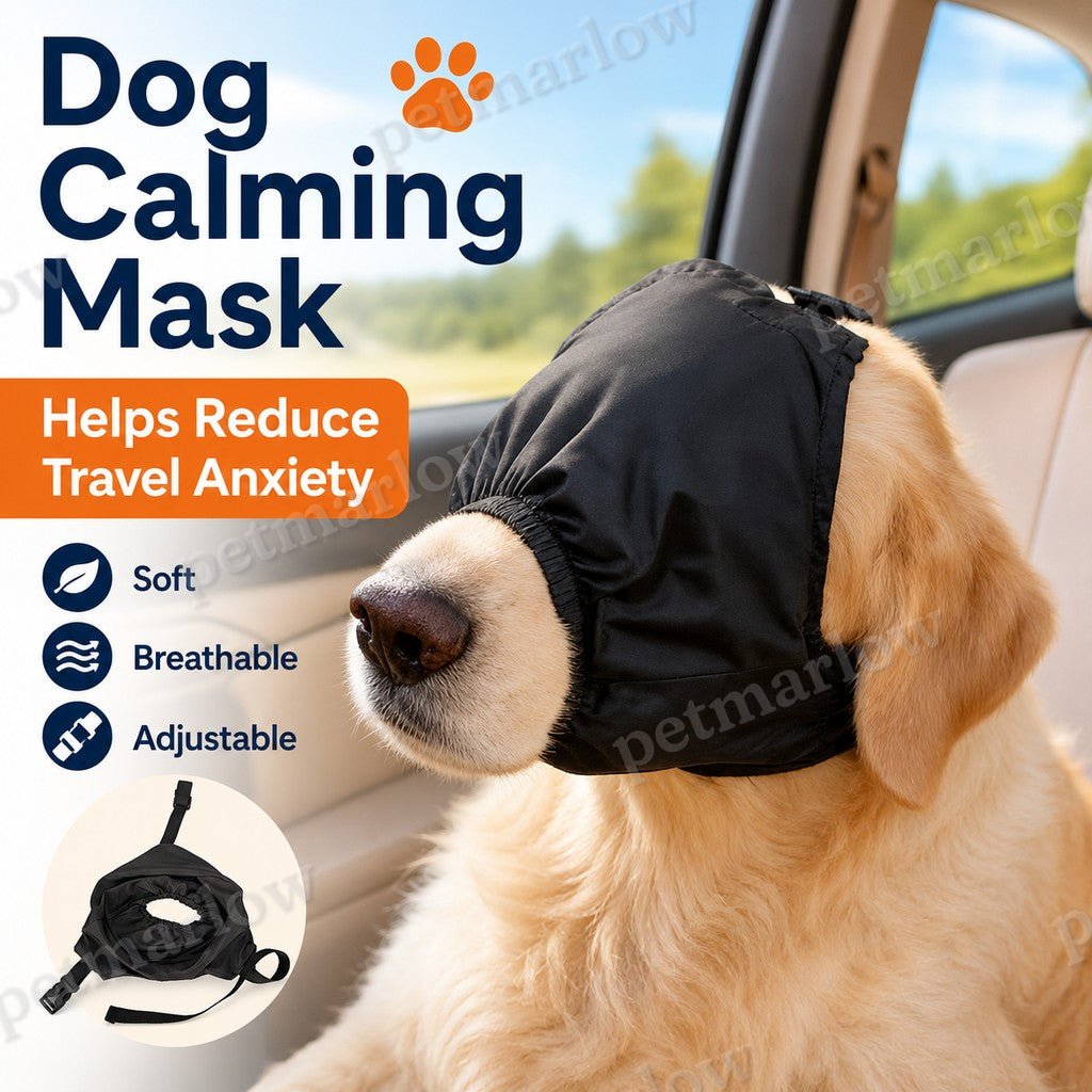 Open-Nose Breathable Dog Calming Mask (Adjustable Quick-Release Strap) – view 3