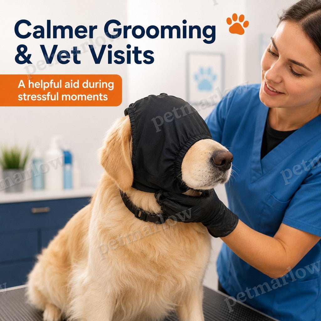 Open-Nose Breathable Dog Calming Mask (Adjustable Quick-Release Strap) – view 4