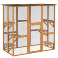 Outdoor Cat House with Elevated Platforms for Cats – Orange / 1400x670x155 mm