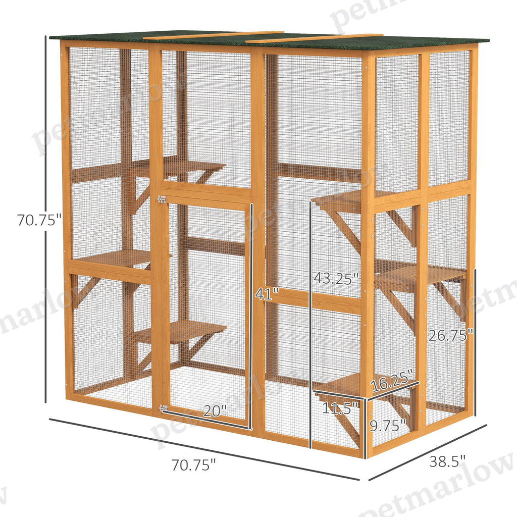 Outdoor Cat House with Elevated Platforms for Cats – view 5