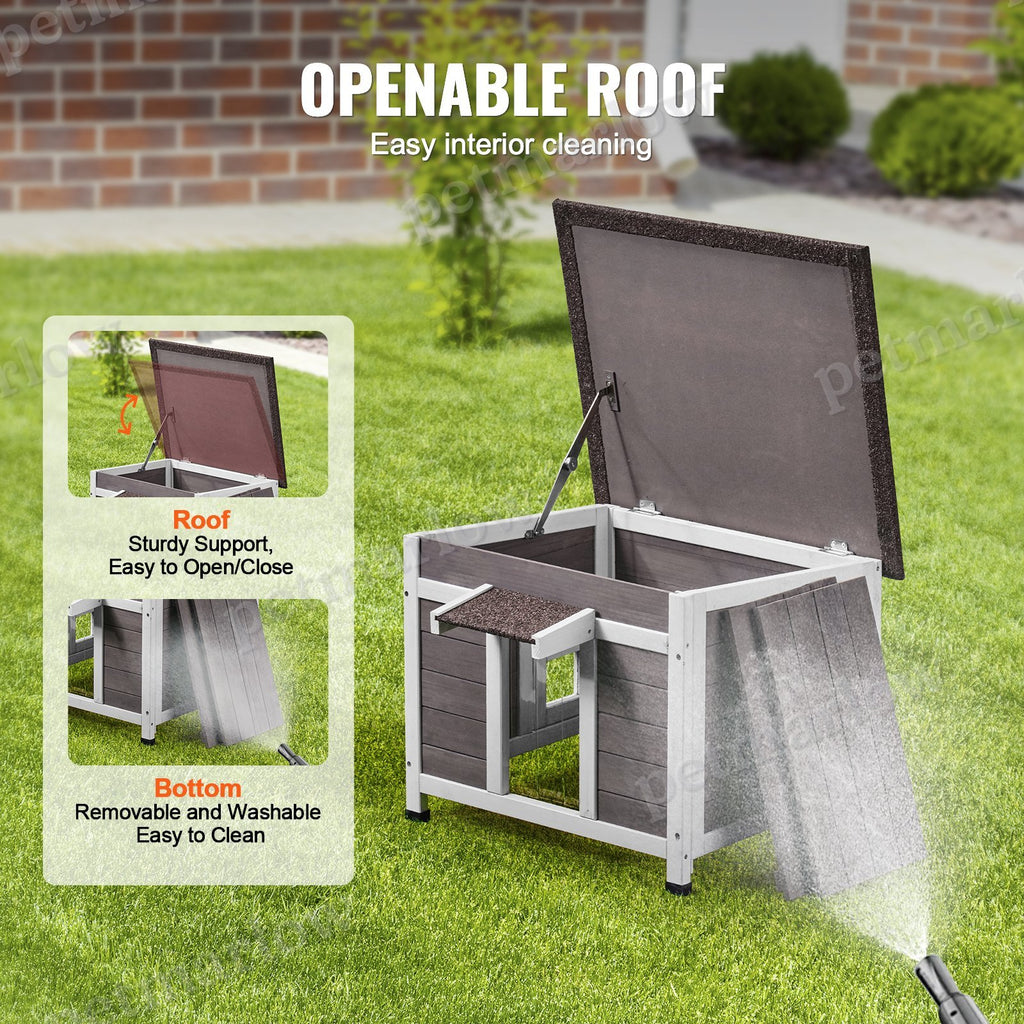 Outdoor Cat House for Feral Cats, All-Weather Shelter – view 5