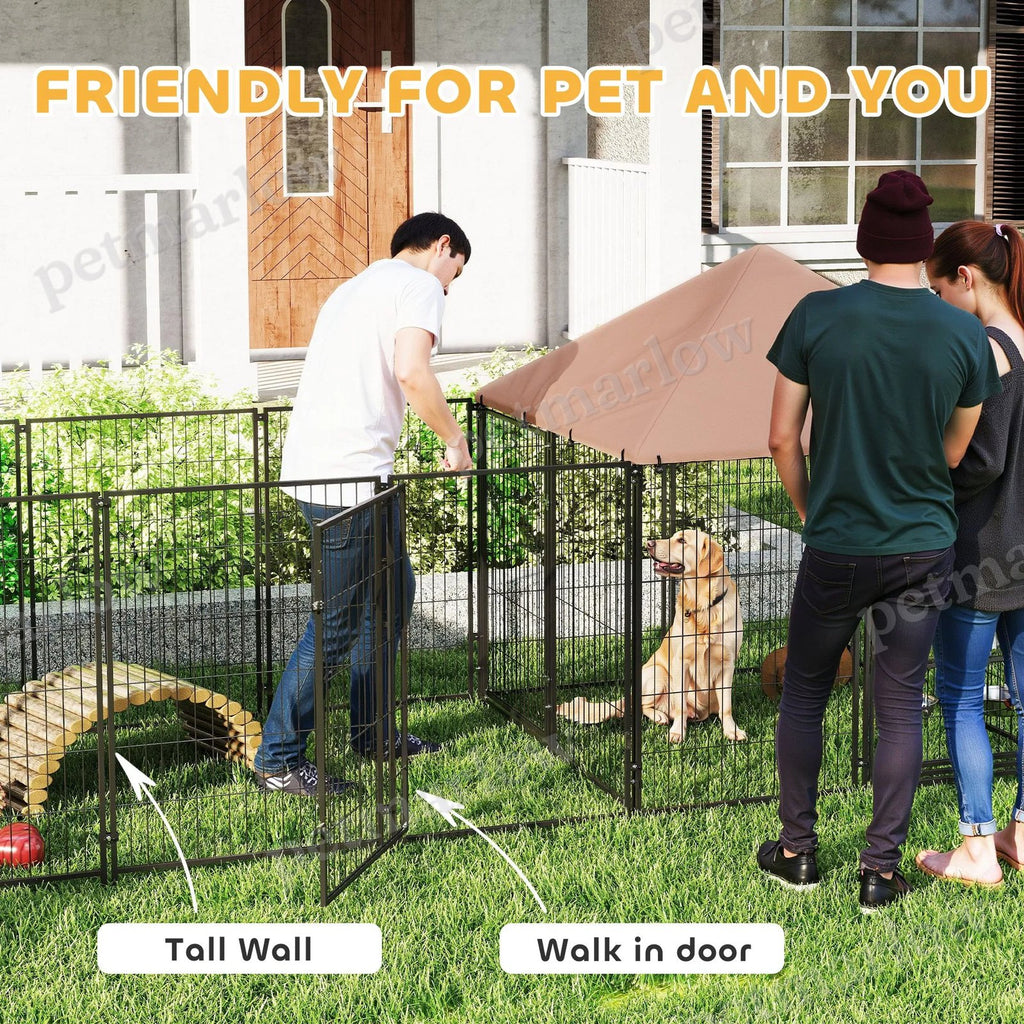 Outdoor Dog Kennel with 2 Rooms – view 4