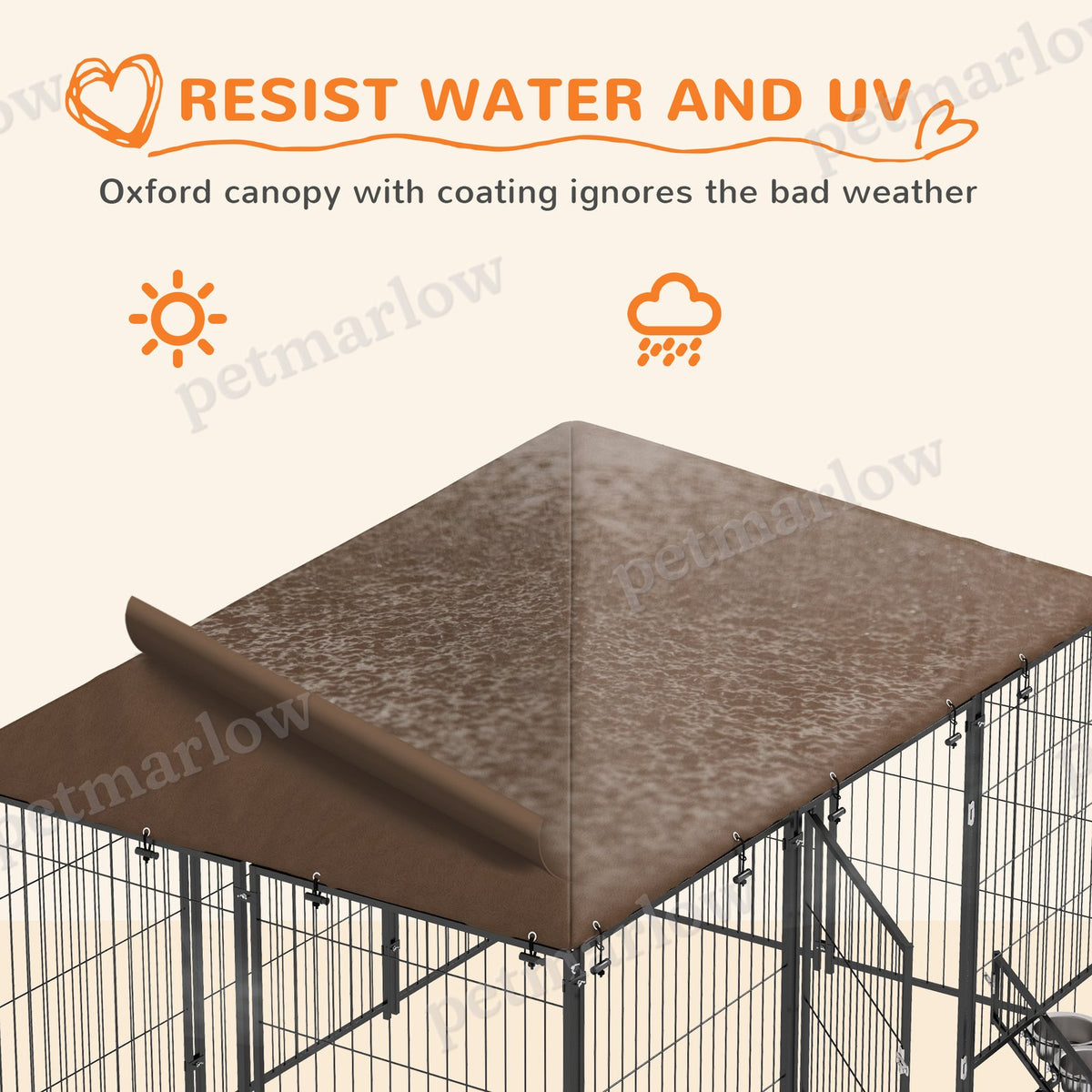 Outdoor Dog Kennel with Canopy for Play and Comfort – view 5