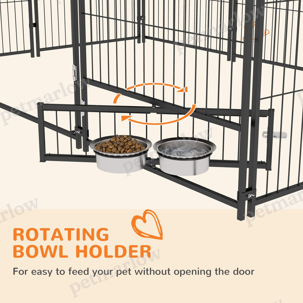 Outdoor Dog Kennel with Canopy for Play and Comfort – view 6