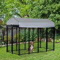 Outdoor Dog Kennel with Roof and Heavy Duty Wire – Silver / 1510x620x280 mm